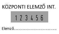 Szöveglemez Classic 2106/P számbélyegzőhöz